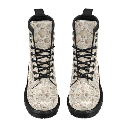Seashell Print Design LKS304 Women's Boots