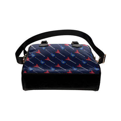 Electric Guitar Pattern Print Design 01 Shoulder Handbag