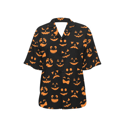 Halloween Pattern Print Design 02 Women's Hawaiian Shirt