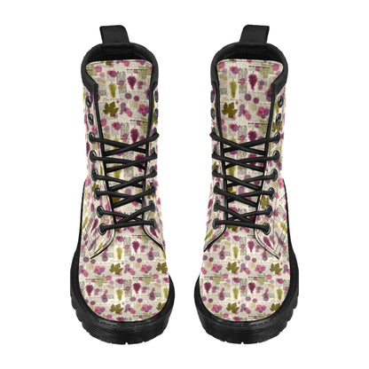 Wine Style Design Print Women's Boots
