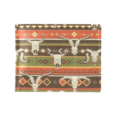 American indian Skull Animal Men's ID Card Wallet