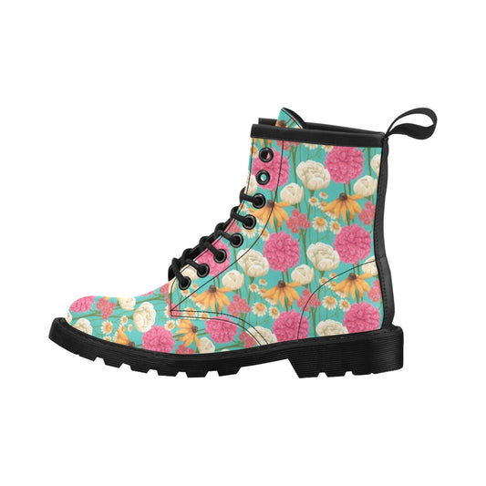 Summer Floral Pattern Print Design SF07 Women's Boots