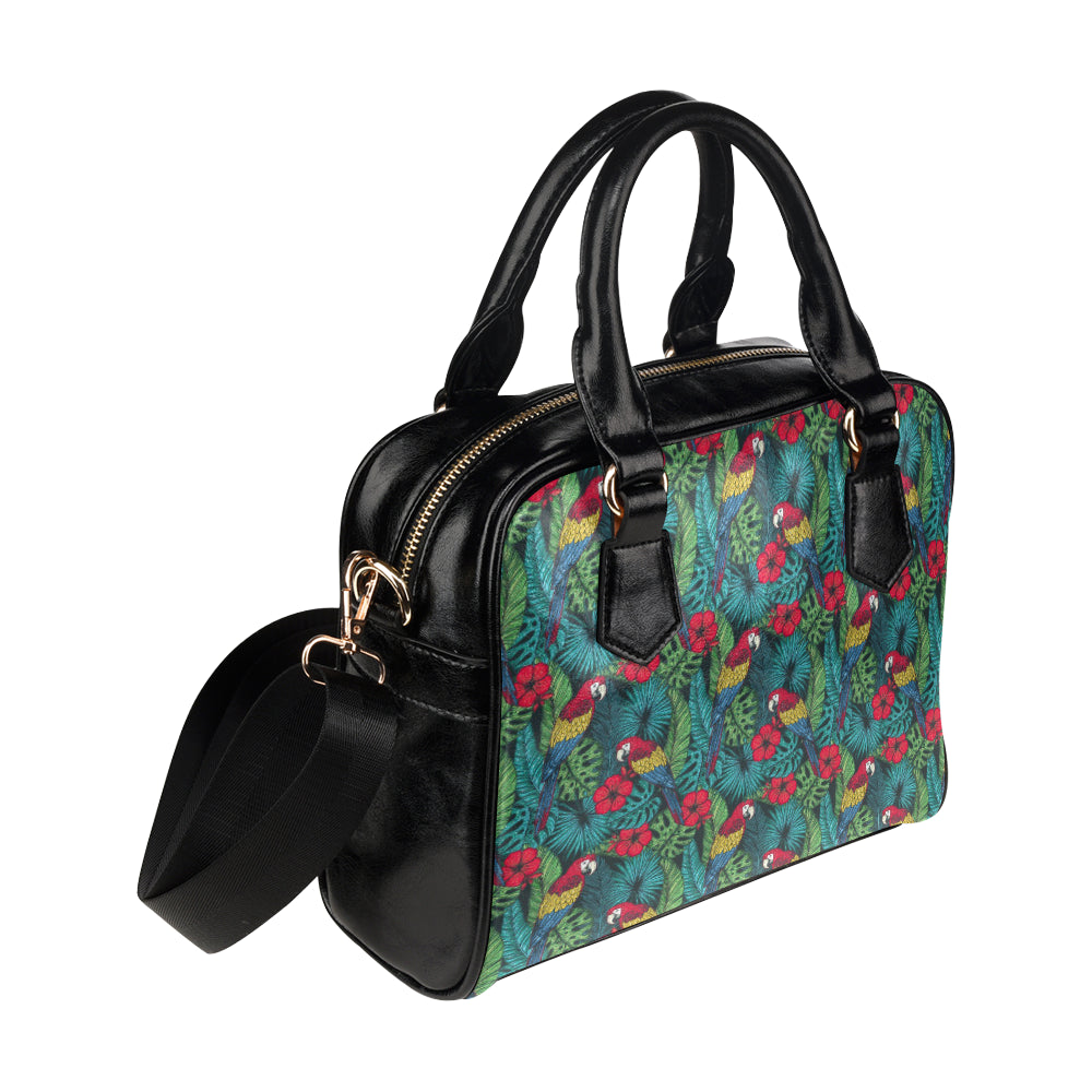 Parrot Pattern Print Design A05 Shoulder Handbag