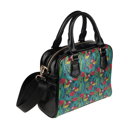Parrot Pattern Print Design A05 Shoulder Handbag