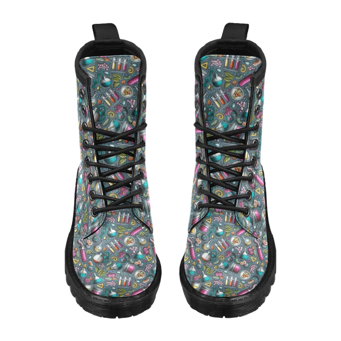 Science Print Design LKS304 Women's Boots