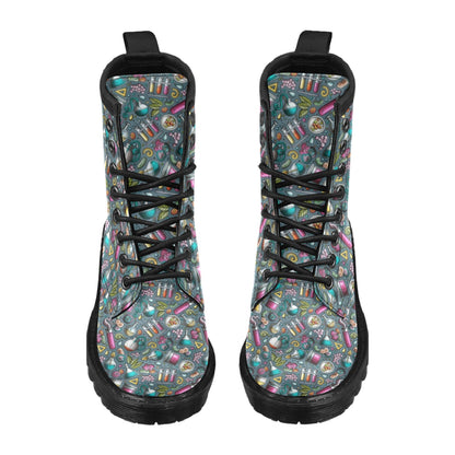 Science Print Design LKS304 Women's Boots