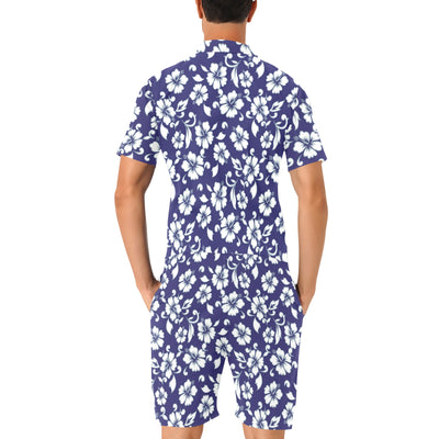 Hibiscus Pattern Print Design HB010 Men's Romper