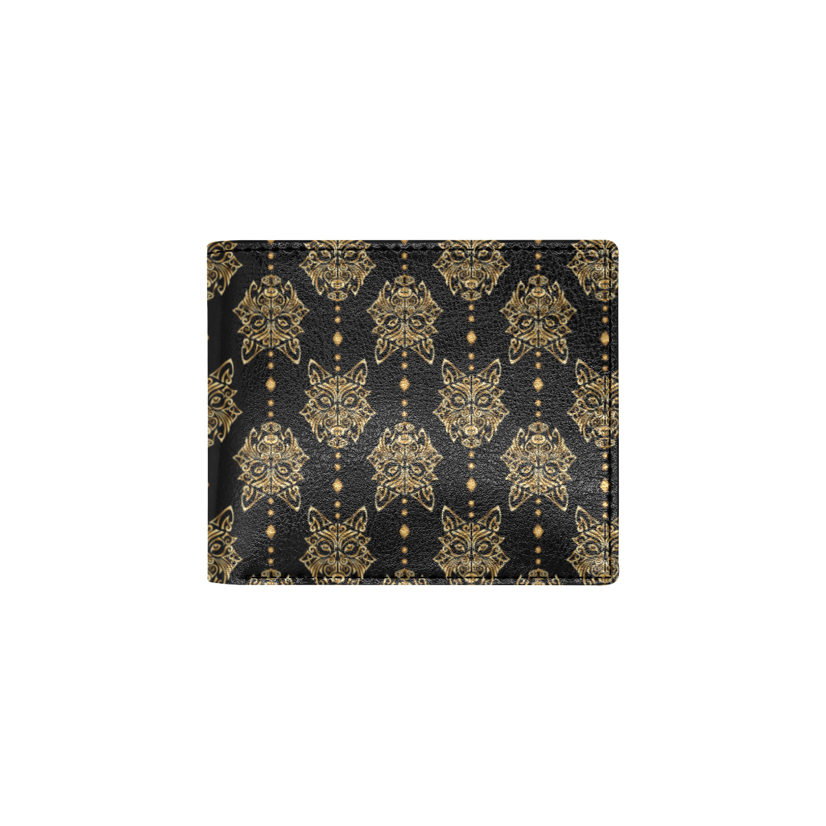 Aztec Wolf Pattern Print Design 04 Men's ID Card Wallet