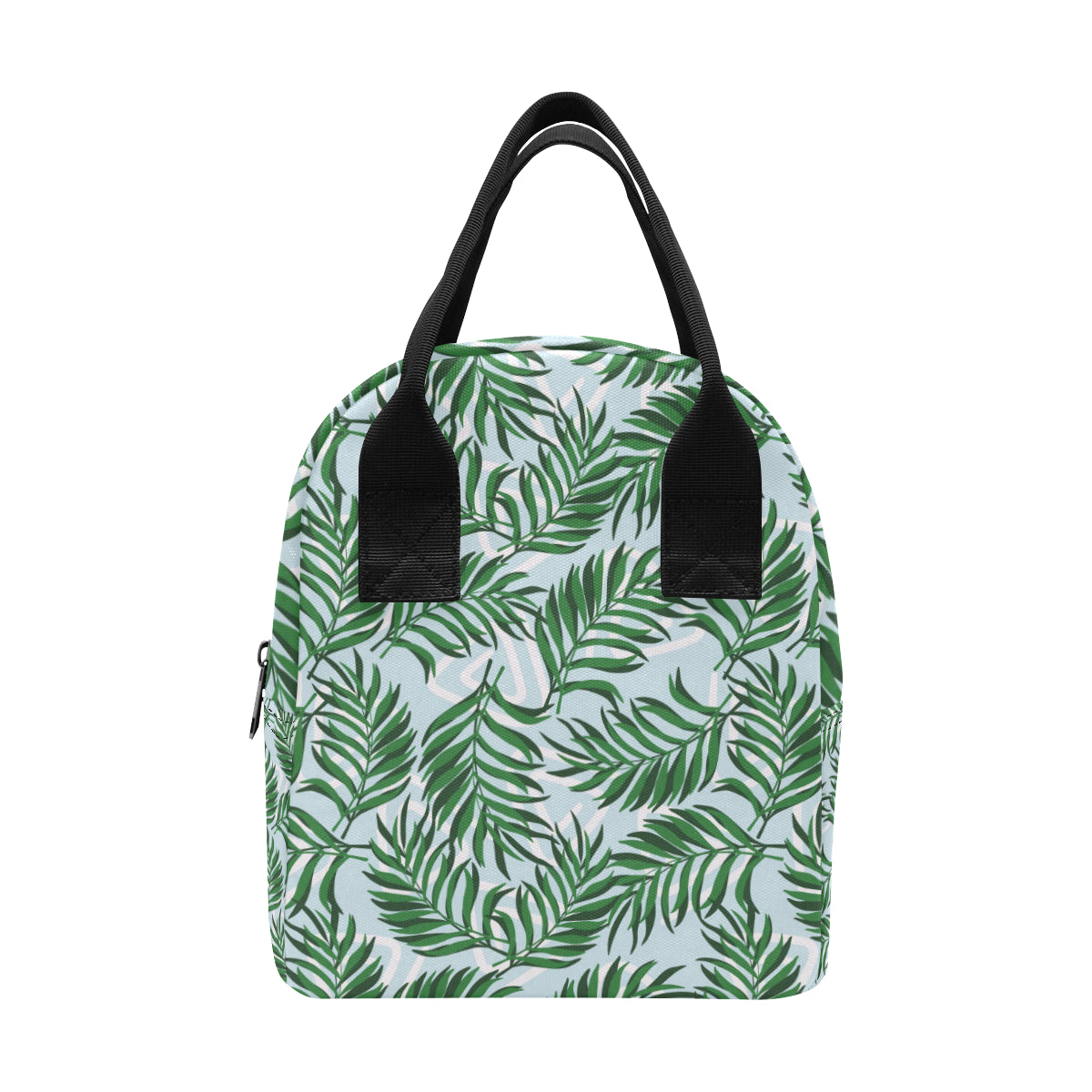 Palm Leaves Pattern Print Design PL06 Insulated Lunch Bag