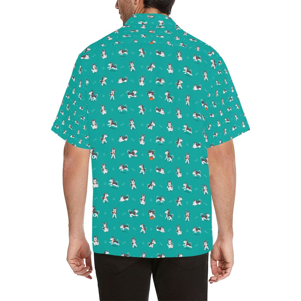 Siberian Huskies Print Design LKS303 Men's Hawaiian Shirt