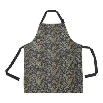 Brocade Pattern Print Design 04 Apron with Pocket