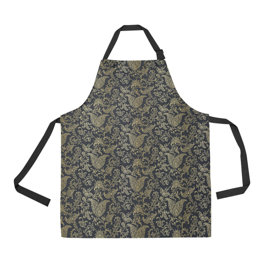 Brocade Pattern Print Design 04 Apron with Pocket