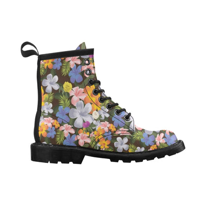 Plumeria Pattern Print Design PM03 Women's Boots