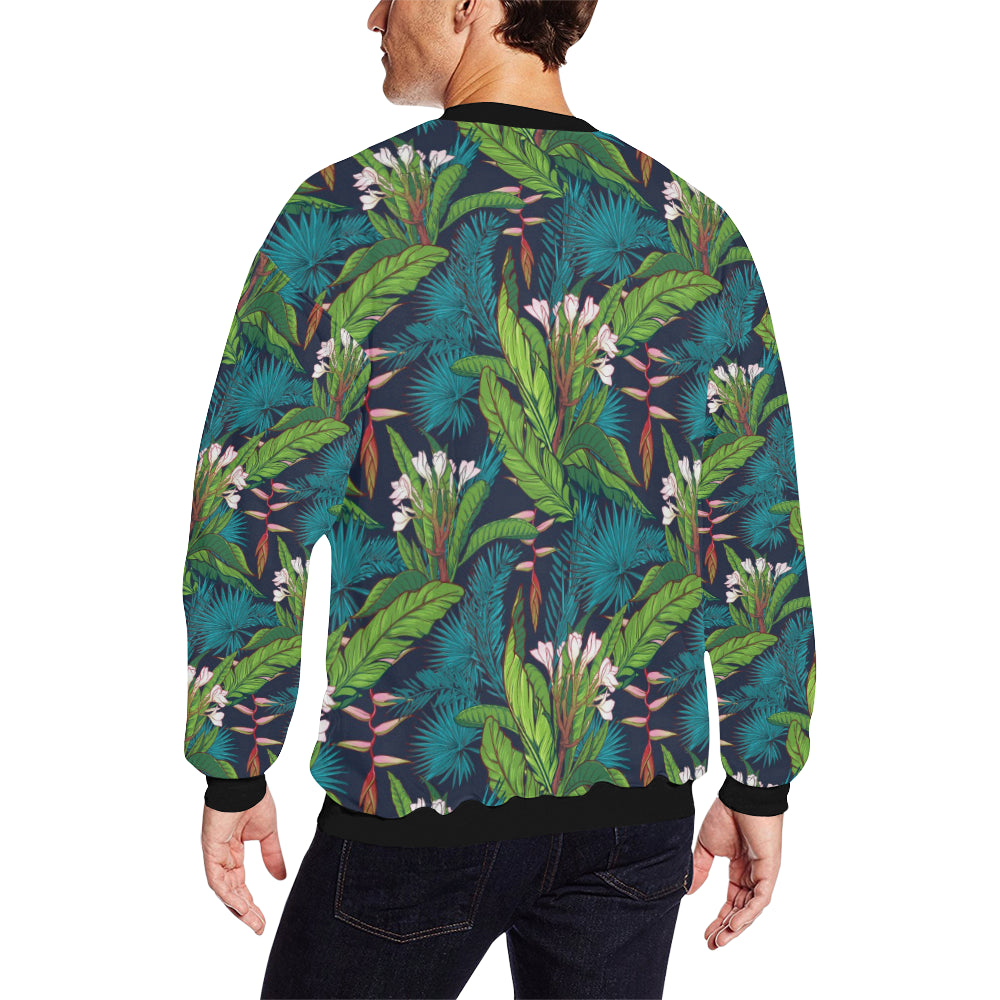 Rainforest Pattern Print Design RF01 Men Long Sleeve Sweatshirt