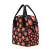 Red Hibiscus Pattern Print Design HB021 Insulated Lunch Bag