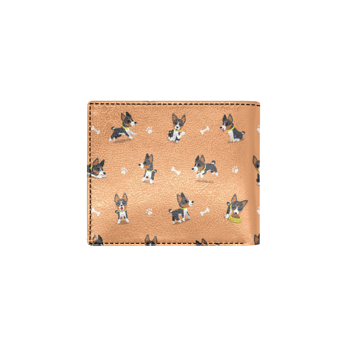 Basenji Pattern Print Design 01 Men's ID Card Wallet