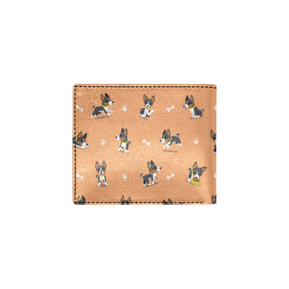 Basenji Pattern Print Design 01 Men's ID Card Wallet