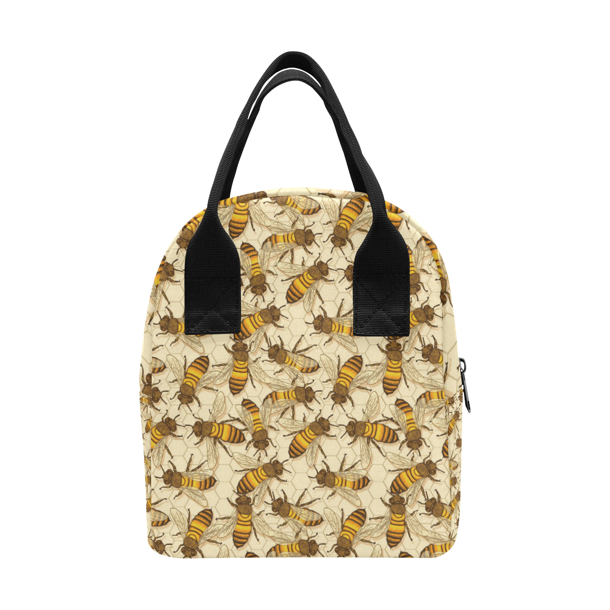 Bee Pattern Print Design BEE05 Insulated Lunch Bag