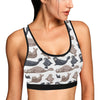 Sea Lion Pattern Print Design 02 Sports Bra