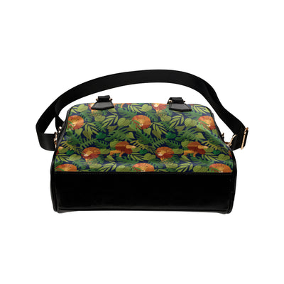 Lion Jungle Pattern Print Design 05 Shoulder Handbag