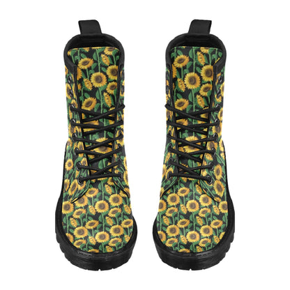Sunflower Realistic Print Pattern Women's Boots