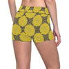 Sunflower Pattern Print Design SF06 Yoga Shorts