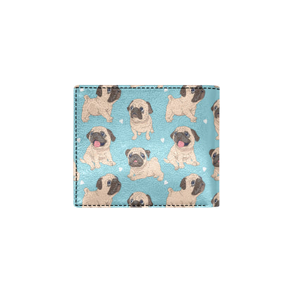 Pug Pattern Print Design A03 Men's ID Card Wallet