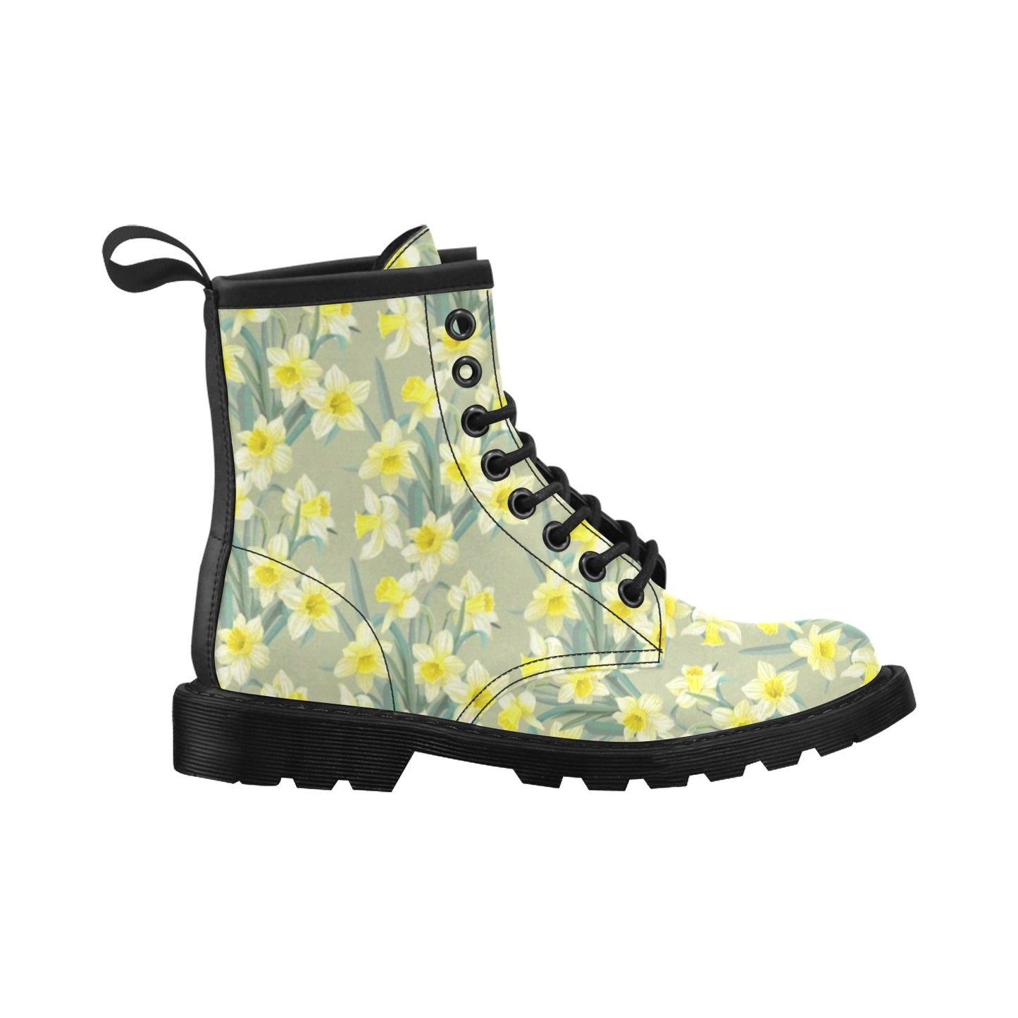 Daffodils Pattern Print Design DF01 Women's Boots