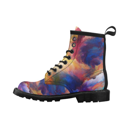 Vortex Twist Swirl Water Color Design Women's Boots