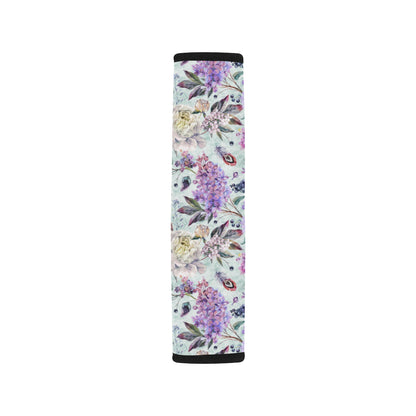 Lilac Pattern Print Design LI06 Car Seat Belt Cover