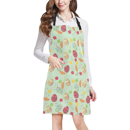 Easter Eggs Pattern Print Design RB07 Apron with Pocket