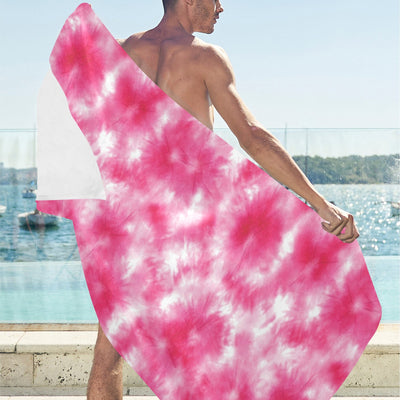 Tie Dye Pink Print Design LKS304 Beach Towel 32" x 71"