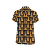 Buddha Pattern Print Design 01 Men's Short Sleeve Button Up Shirt