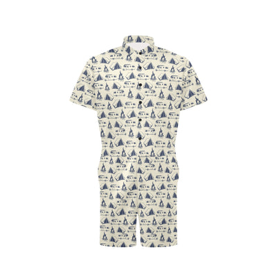 Campfire Pattern Print Design 01 Men's Romper