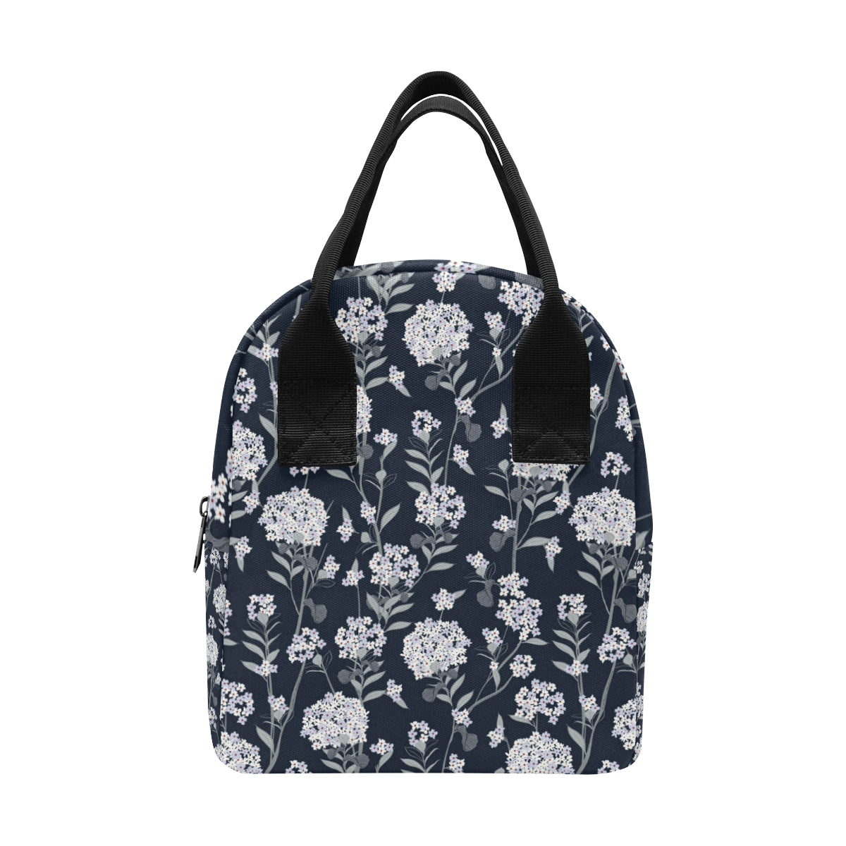 Hydrangea Pattern Print Design HD07 Insulated Lunch Bag