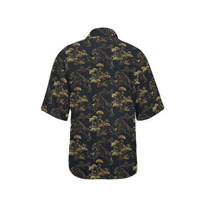 Tiger Japan Style Print Design LKS305 Women's Hawaiian Shirt