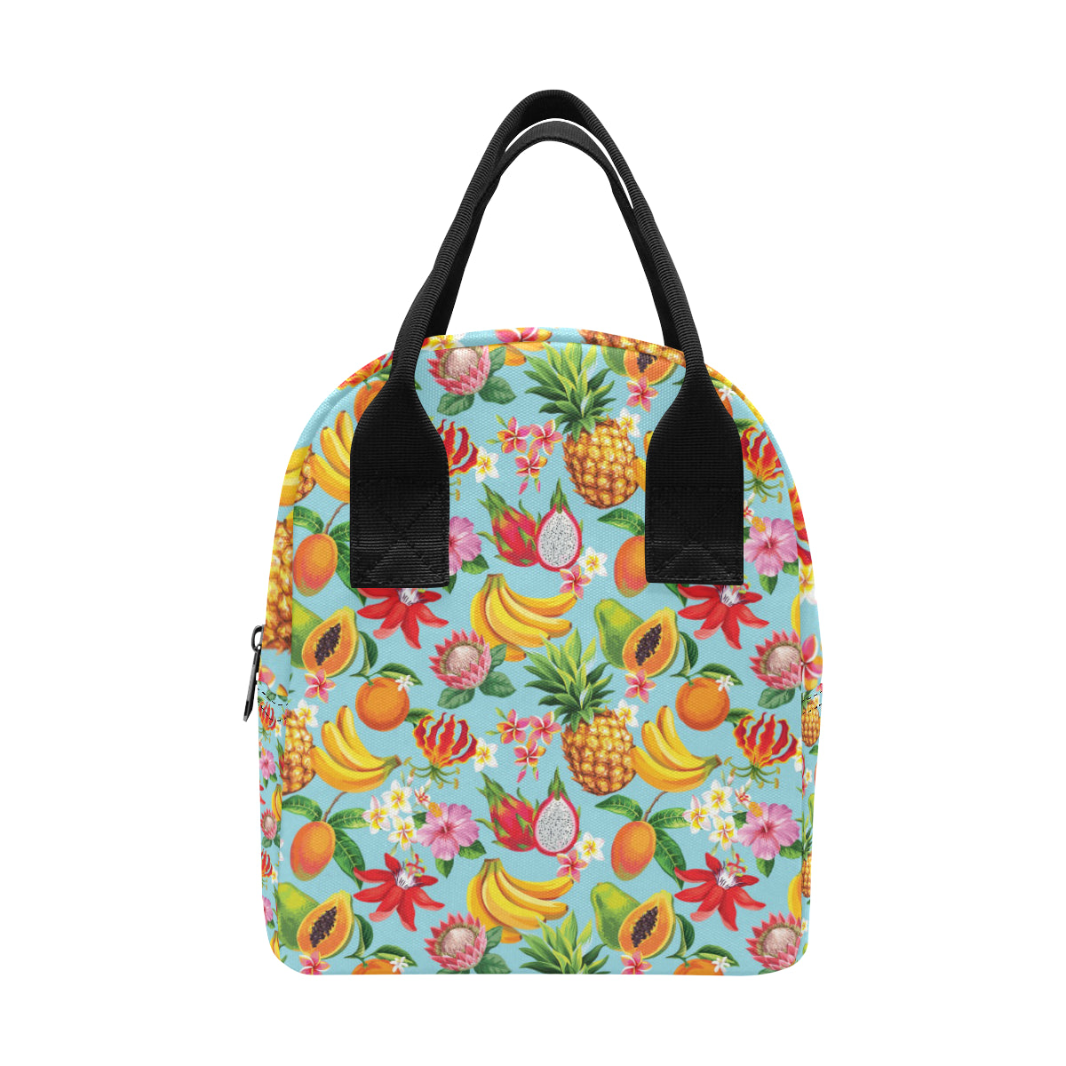 Tropical Fruits Pattern Print Design TF01 Insulated Lunch Bag