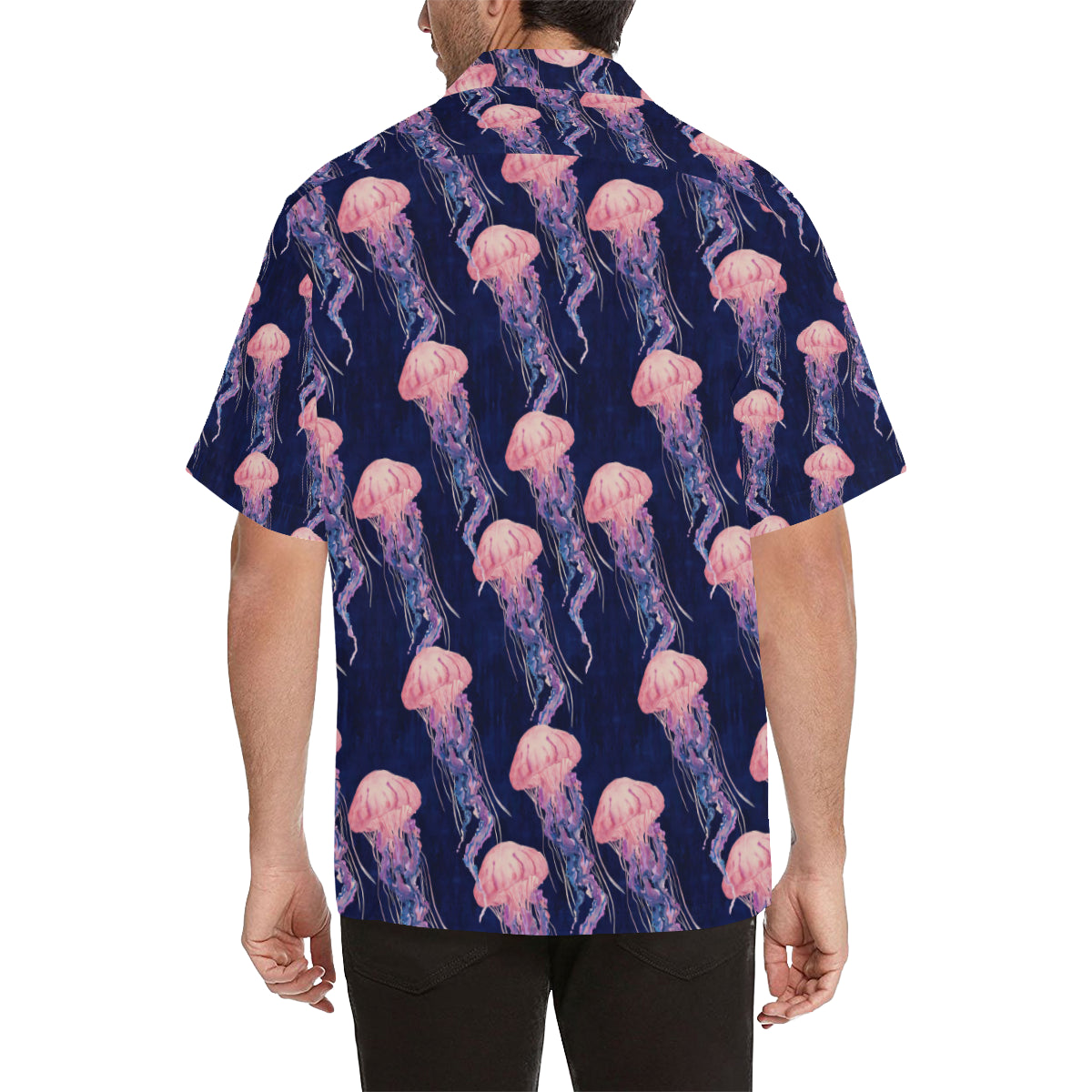 Jellyfish Pattern Print Design 03 Men's Hawaiian Shirt