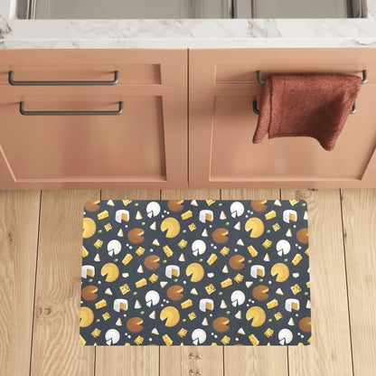 Cheese Pattern Print Design 03 Kitchen Mat
