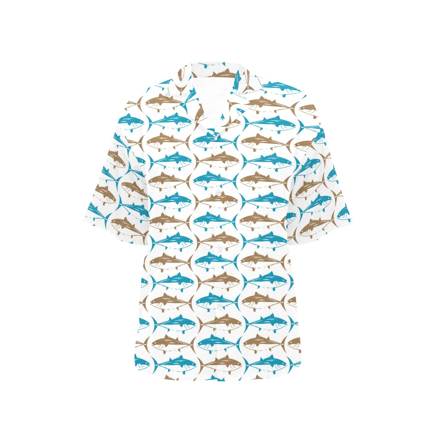 Tuna Fish Print Design LKS301 Women's Hawaiian Shirt
