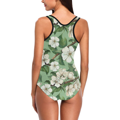 Apple blossom Pattern Print Design AB02 Women Swimsuit