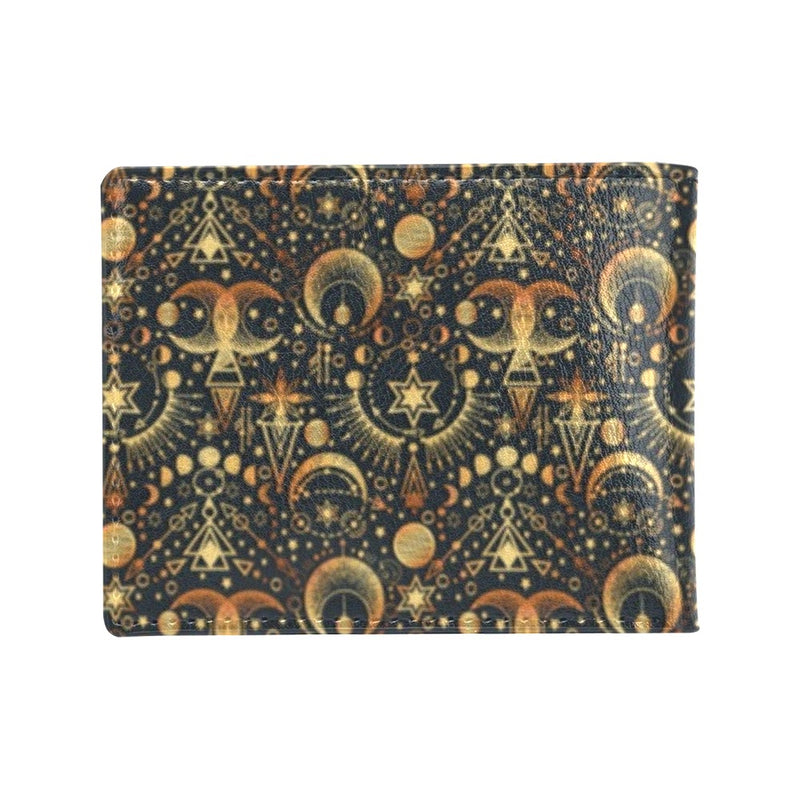 Sun Moon Print Design LKS308 Men's ID Card Wallet