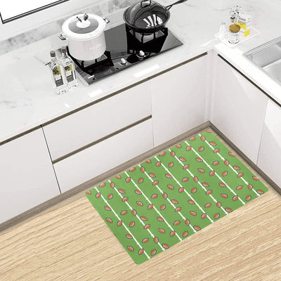 American Football on Field Themed Print Kitchen Mat