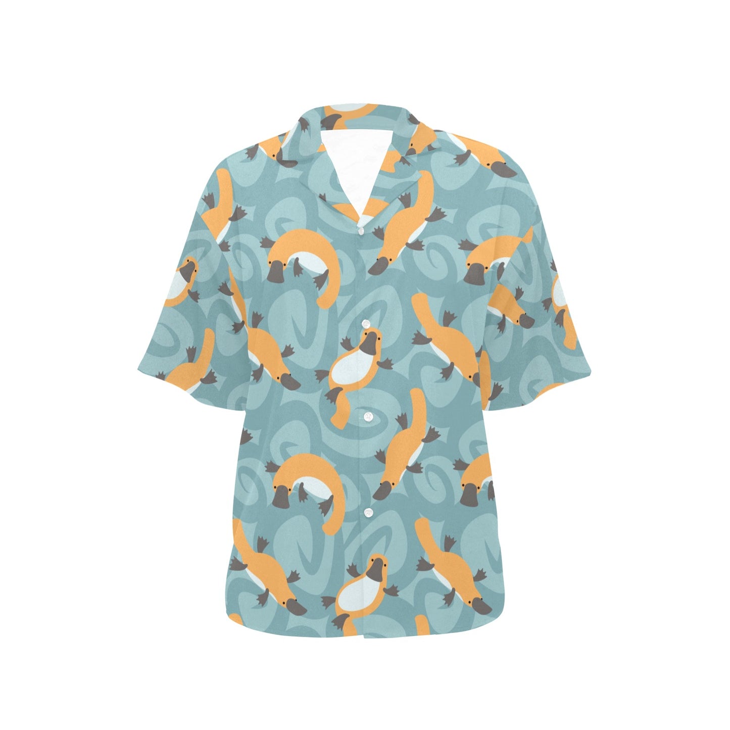Platypus Pattern Print Design A01 Women's Hawaiian Shirt