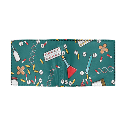 Nurse Pattern Print Design A05 Men's ID Card Wallet