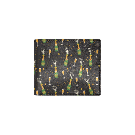 Champagne Pattern Print Design 04 Men's ID Card Wallet
