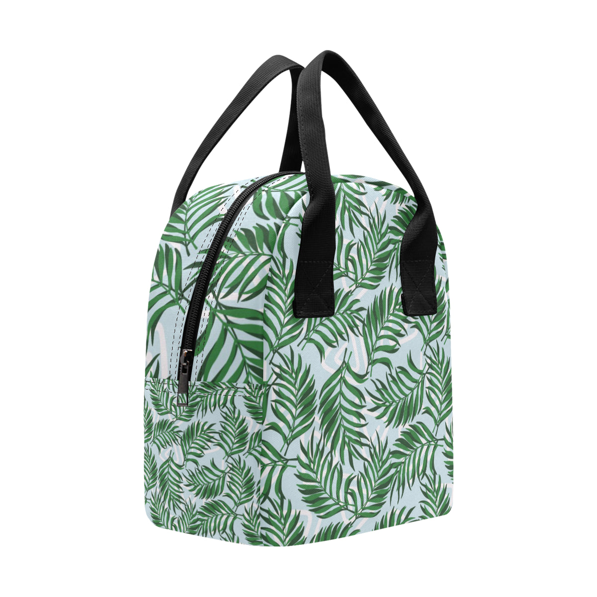 Palm Leaves Pattern Print Design PL06 Insulated Lunch Bag