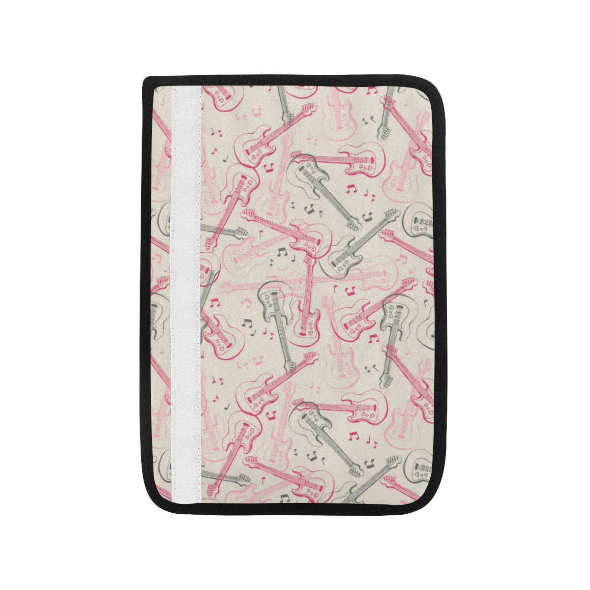 Bass Guitar Pattern Print Design 02 Car Seat Belt Cover