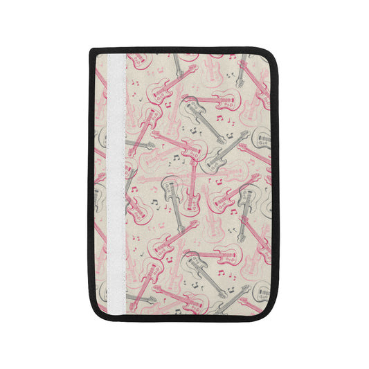 Bass Guitar Pattern Print Design 02 Car Seat Belt Cover