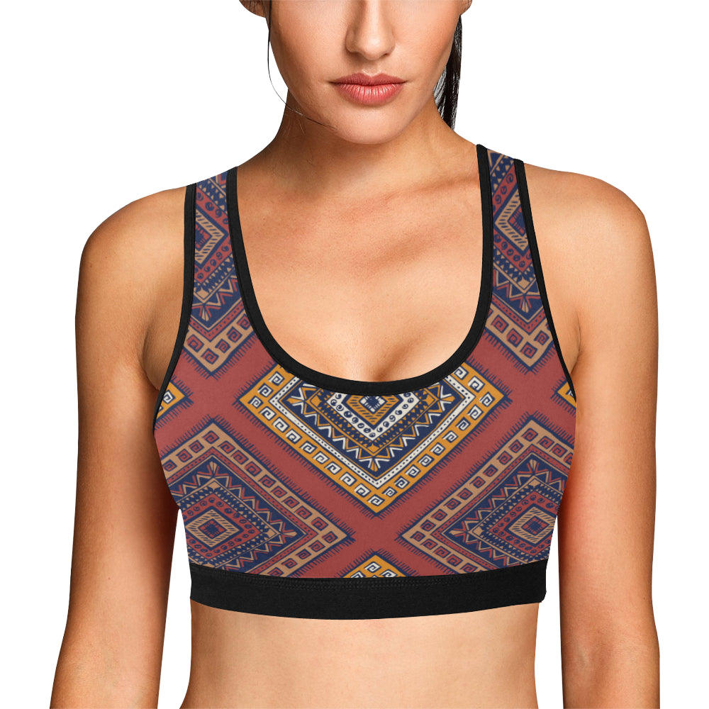 Native Pattern Print Design A06 Sports Bra